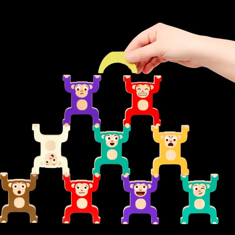 Battat - Wooden Stacking Monkeys