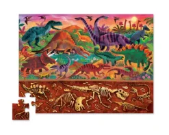 Crocodile Creek - Puzzle 48pcs - Above & Below Dinosaur World