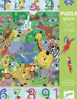 Djeco - Puzzle Giant 54pcs - 1 to 10 Jungle