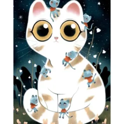Djeco - Puzzle Wizzy 50pcs - Cuddly Cats