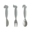 Done By Deer - YummyPlus Easy Grip Cutlery Set - Grey
