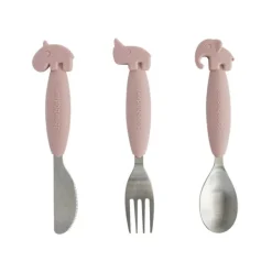 Done By Deer - YummyPlus Easy Grip Cutlery Set - Powder