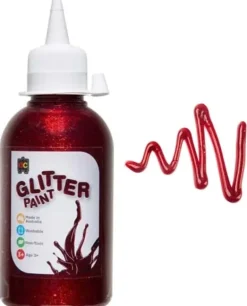 Edvantage - Glitter Paints 250ml - Red