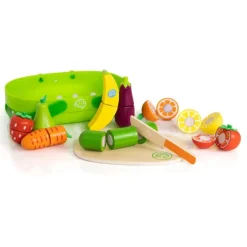 Fat Brain - Pretendables Fruit & Veggie Basket Set