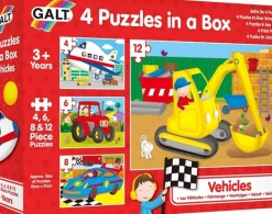 Galt - 4 Puzzles in a Box - Vehicles