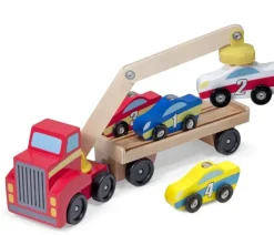 Melissa & Doug - Wooden Magnetic Car Loader