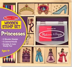 Melissa & Doug - Wooden Princesses Stamp Set