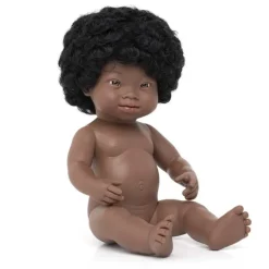 Miniland - Doll 38cm African Girl Down Syndrome In Bag