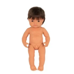 Miniland - Doll 38cm Caucasian Boy Brunette In Bag