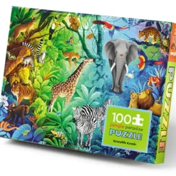 Crocodile Creek - Holographic Puzzle 100pc Jungle Paradise