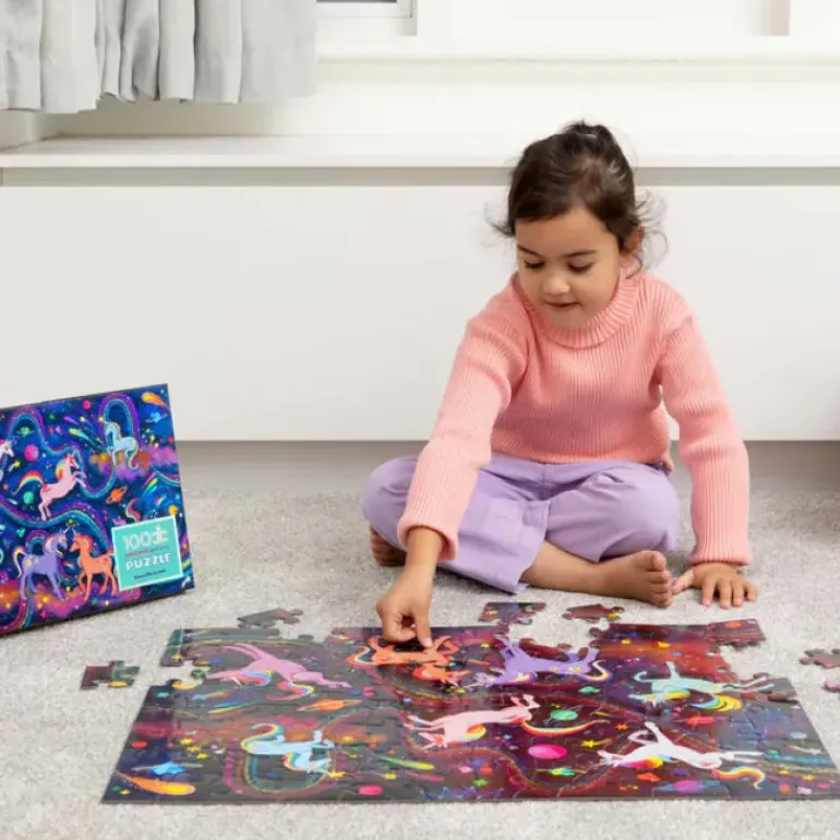 Crocodile Creek - Holographic Unicorn Galaxy Puzzle 100pc