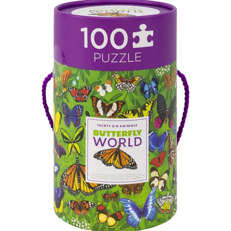 Crocodile Creek - Puzzle Canister 100pcs - 36 Butterflies