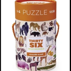 Crocodile Creek - Puzzle Canister 100pcs - Wild Animals