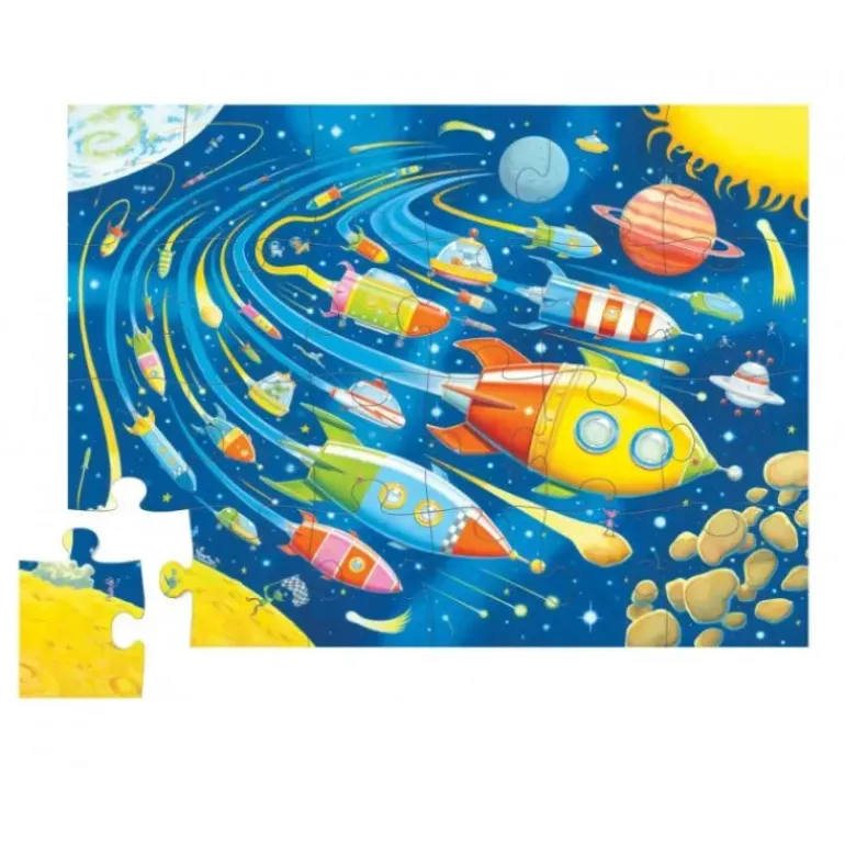 Crocodile Creek - Puzzle Cannister Mini 24pcs - Space Race