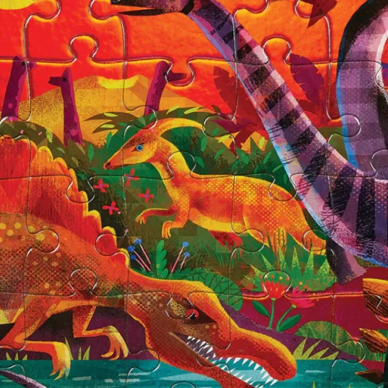 Crocodile Creek - Puzzle Foil 60pcs Dazzling Dinosaurs