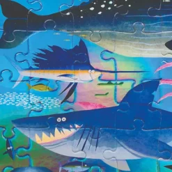 Crocodile Creek - Puzzle Foil 60pcs Shimmering Sharks