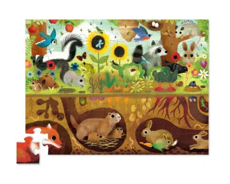 Crocodile Creek - Puzzle 48pcs - Above & Below Backyard Discovery
