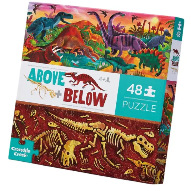 Crocodile Creek - Puzzle 48pcs - Above & Below Dinosaur World