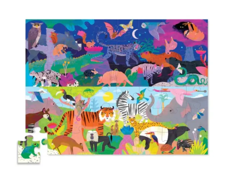 Crocodile Creek - Puzzle 48pcs - Above & Below Night & Day