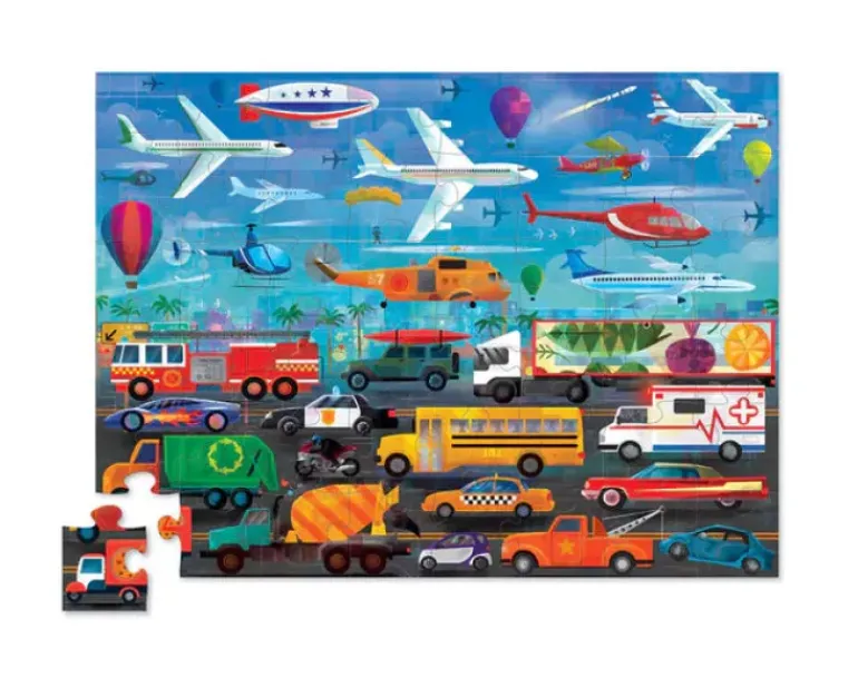 Crocodile Creek - Puzzle 48pcs - Above & Below Things That Go