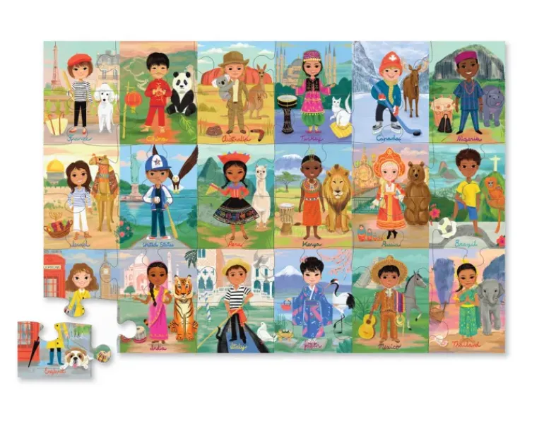 Crocodile Creek - Puzzle 36pcs - Children Around The World