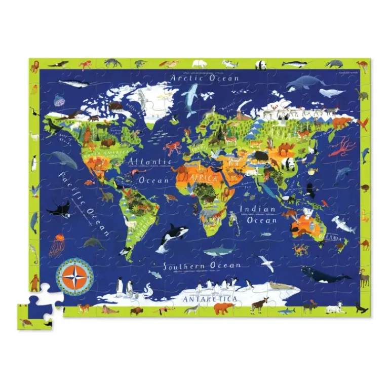 Crocodile Creek - Puzzle 100pcs - Discover & Play World