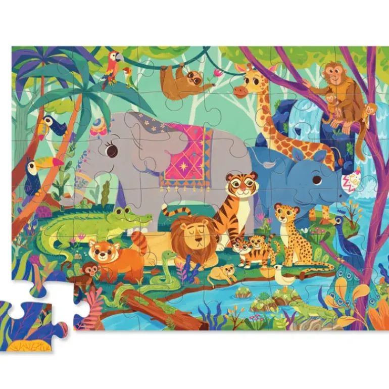 Crocodile Creek - Puzzle 36pcs - In the Jungle Floor Puzzle