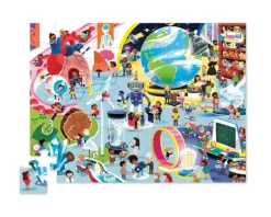 Crocodile Creek - Shaped Puzzle 48pcs - Day At The Museum Science