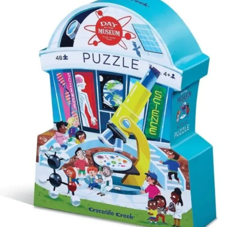 Crocodile Creek - Shaped Puzzle 48pcs - Day At The Museum Science