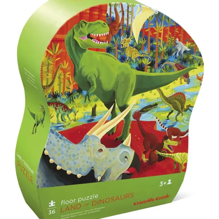 Crocodile Creek - Shaped Puzzle 36pcs - Land of Dinosaurs
