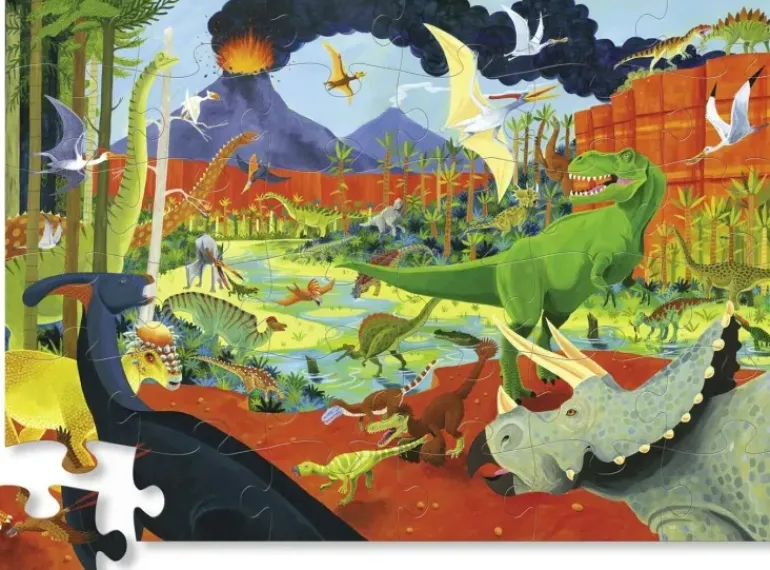 Crocodile Creek - Shaped Puzzle 36pcs - Land of Dinosaurs