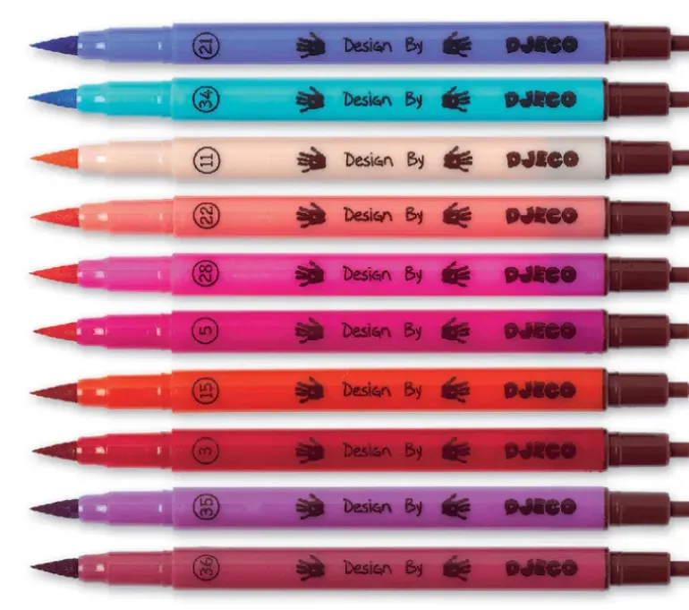 Djeco - 10 Felt Brushes Princess