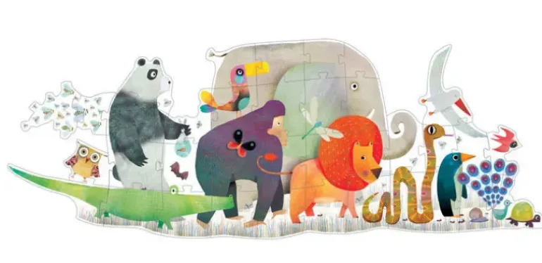 Djeco - Puzzle Giant 36pcs - Animal Parade