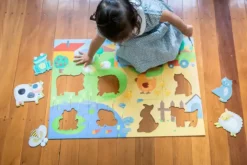 Djeco - Puzzle Giant 20pcs - Tactile Farm
