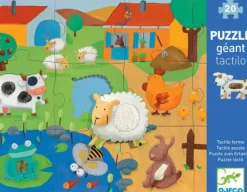 Djeco - Puzzle Giant 20pcs - Tactile Farm
