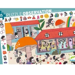 Djeco - Puzzle Observation 35pcs - Hedgehog School