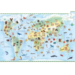 Djeco - Puzzle Observation 100pcs - World Animals