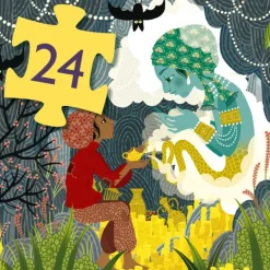 Djeco - Puzzle Silhouette 24pcs - Aladdin