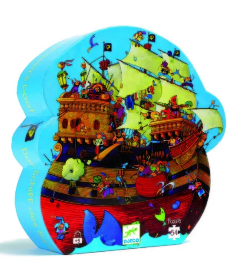 Djeco - Puzzle Silhouette 54pcs - Barbarossa Boat