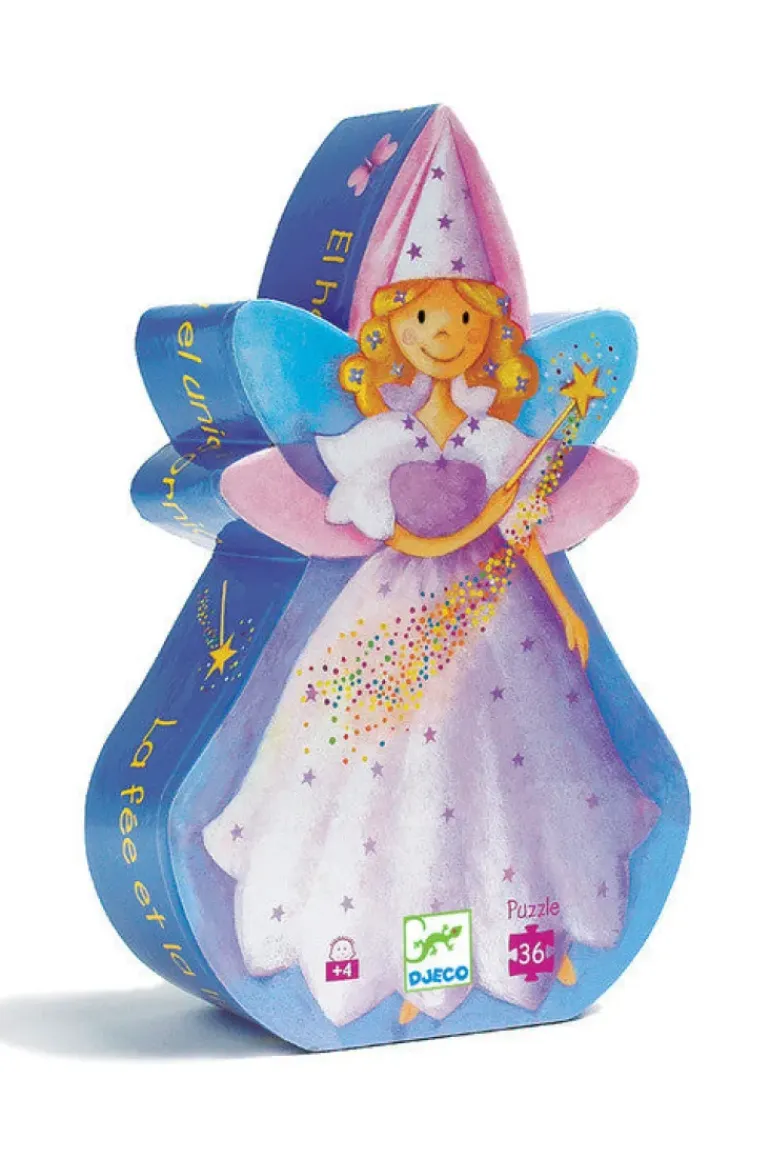Djeco - Puzzle Silhouette 36pcs - Fairy And Unicorn