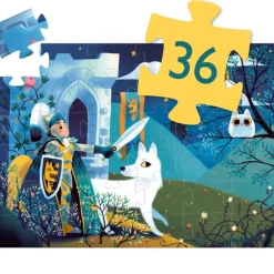 Djeco - Puzzle Silhouette 36pcs - Full Moon Knight