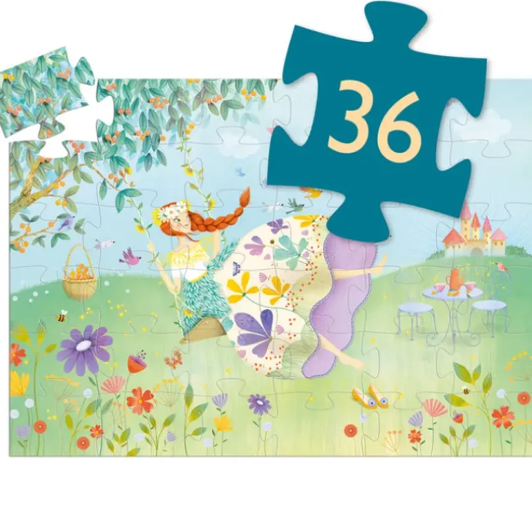 Djeco - Puzzle Silhouette 36pcs - The Princess Of Spring