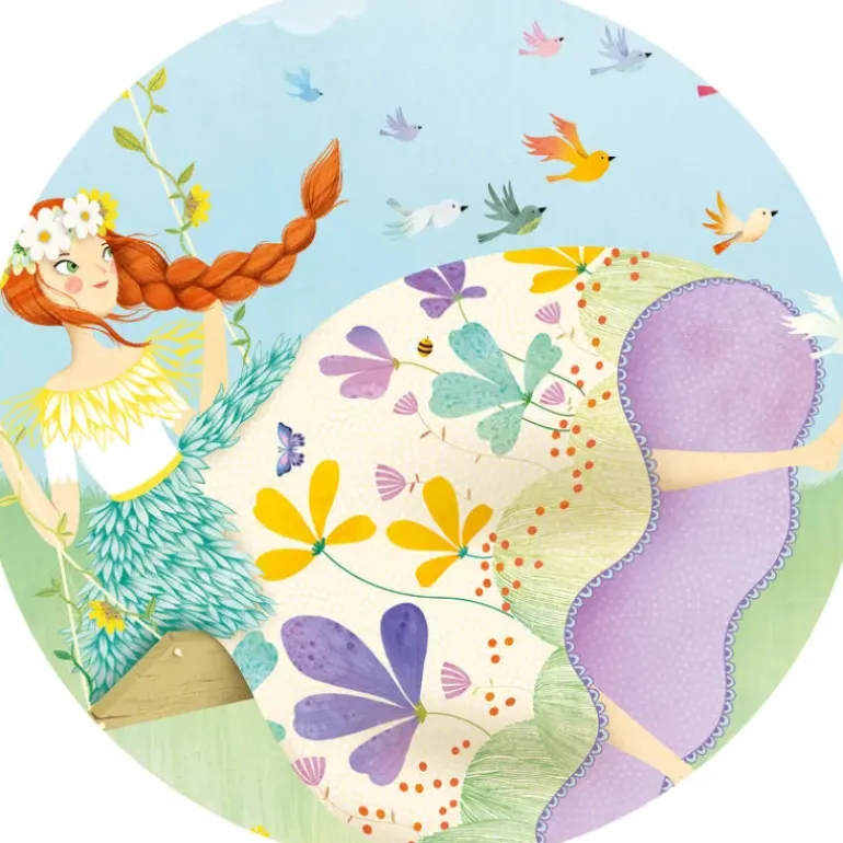 Djeco - Puzzle Silhouette 36pcs - The Princess Of Spring