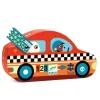 Djeco - Puzzle Silhouette 16pcs - The Racing Car