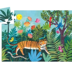 Djeco - Puzzle Silhouette 24pcs - The Tigers Walk