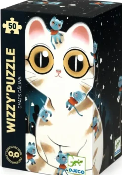 Djeco - Puzzle Wizzy 50pcs - Cuddly Cats