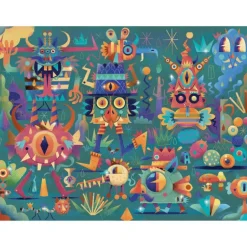Djeco - Puzzle Wizzy 50pcs - Monster Party