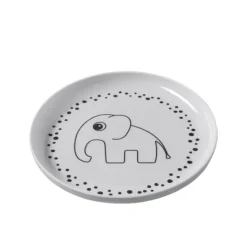 Done By Deer - Yummy Plate Happy Dots - Grey