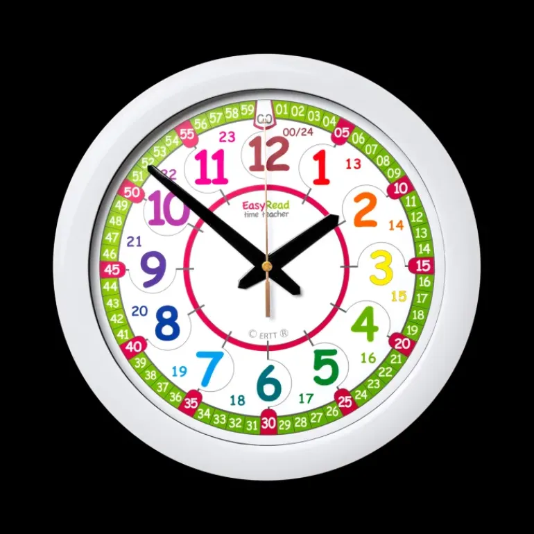 Easy Read - Wall Clock - 24hr - Rainbow