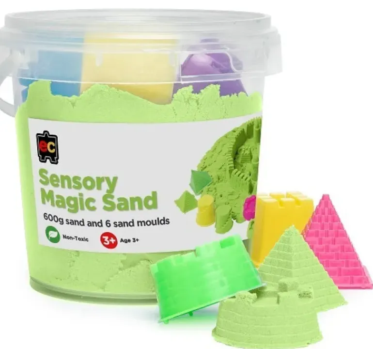 EC - Sensory Magic Sand With Moulds 600G Tub Green